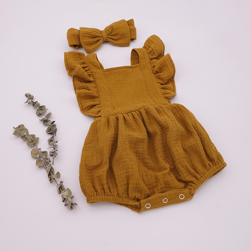 Summer Sunshine Ruffle Romper Set