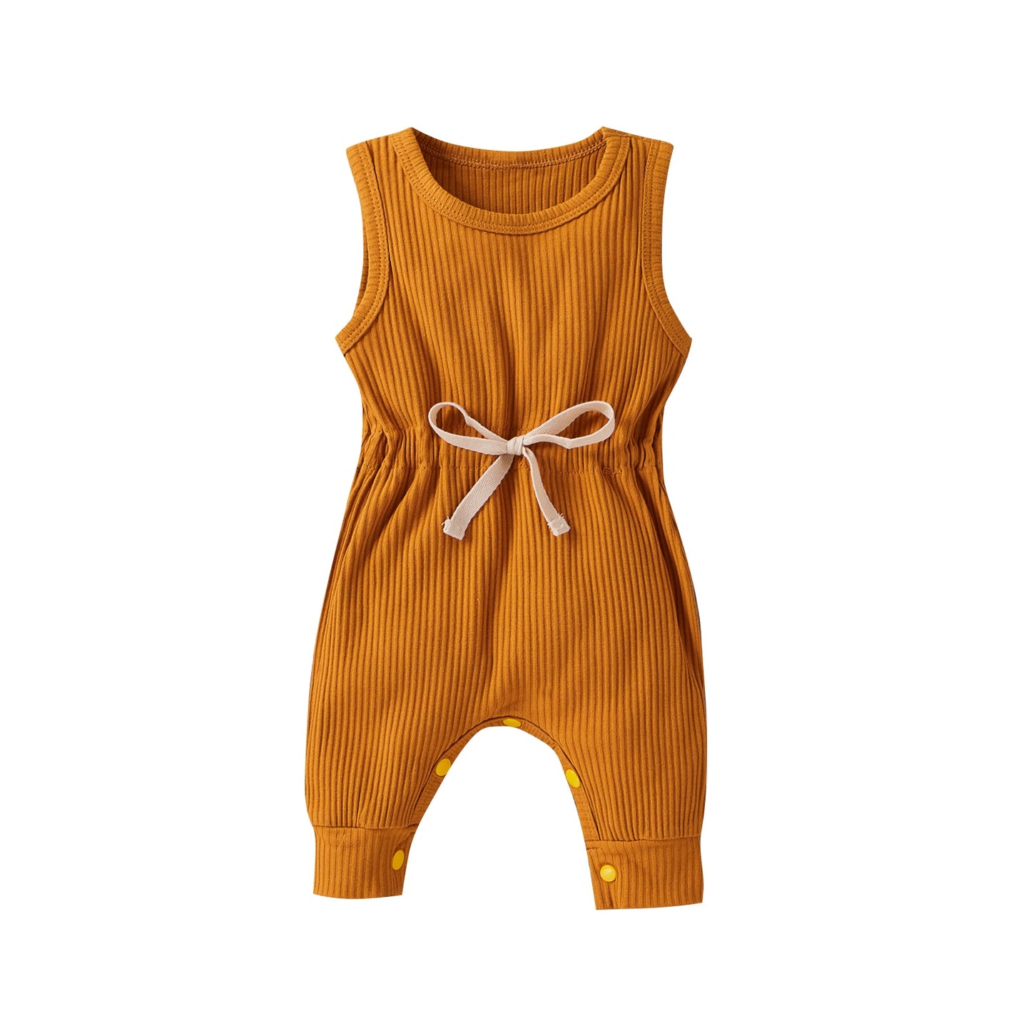 Cotton Rib Sleeveless Jumpsuit