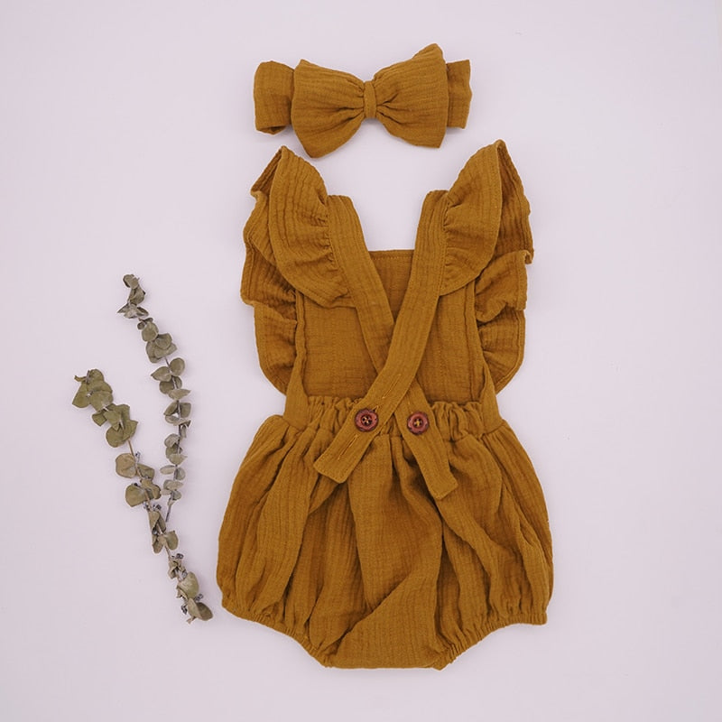 Summer Sunshine Ruffle Romper Set
