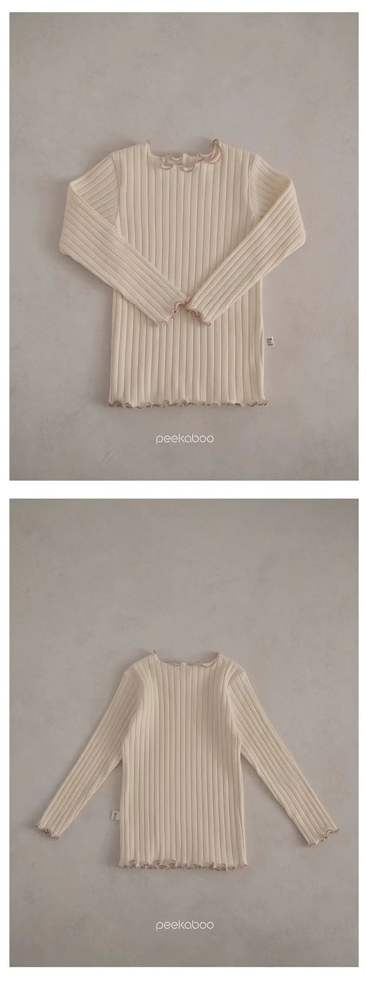 Solid Ribbed Long Sleeve Set