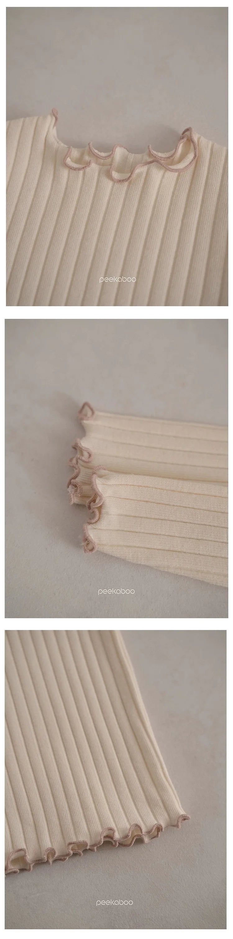 Solid Ribbed Long Sleeve Set