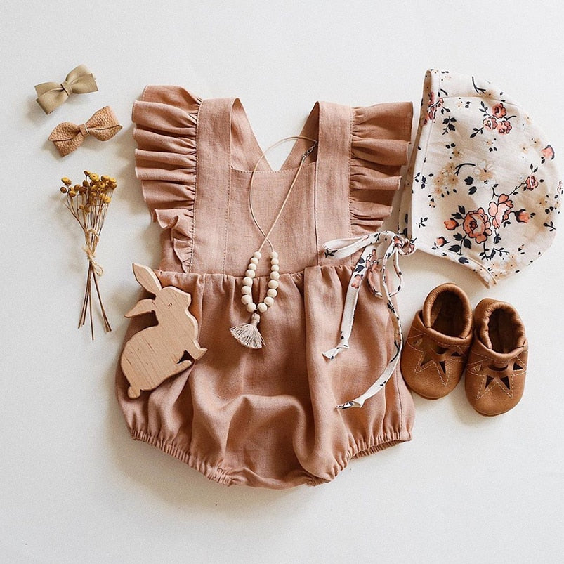 Ruffle Sleeve Romper