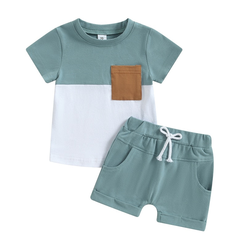 Color Block Boys Outfit Set