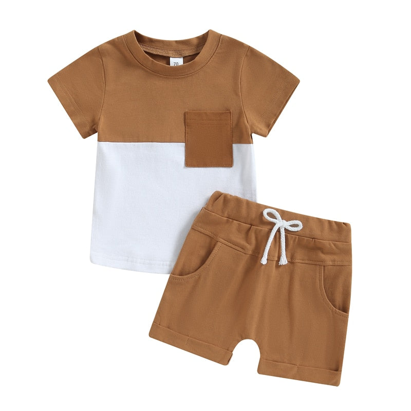 Color Block Boys Outfit Set