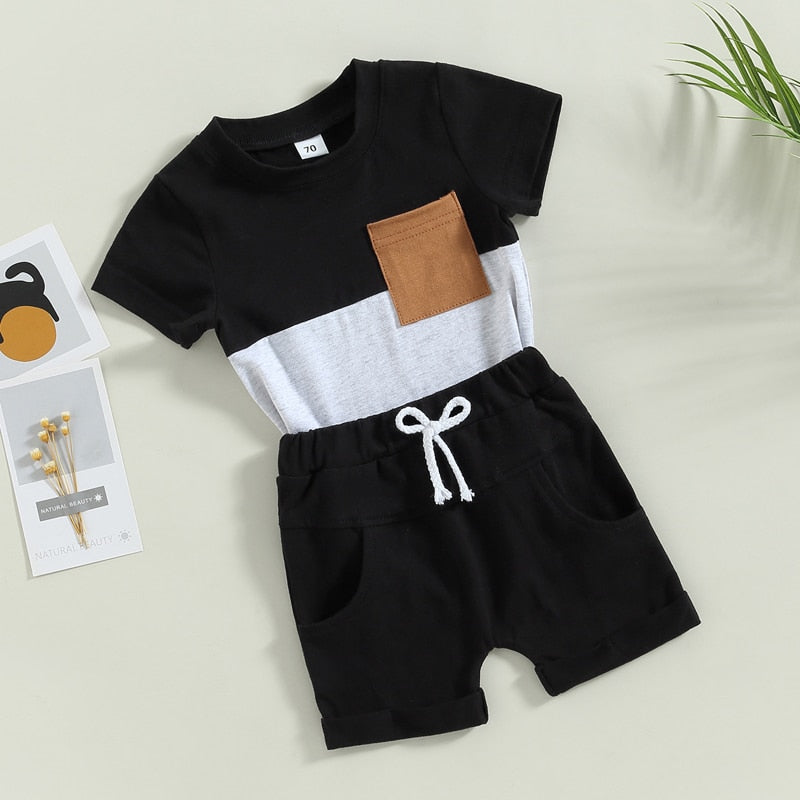 Color Block Boys Outfit Set