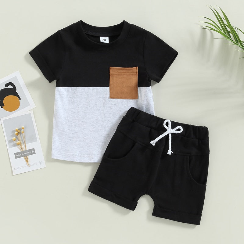 Color Block Boys Outfit Set