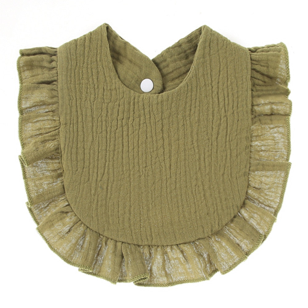 Soft Cotton Ruffle Bibs