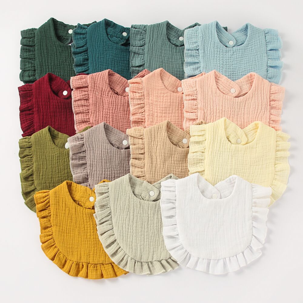 Soft Cotton Ruffle Bibs