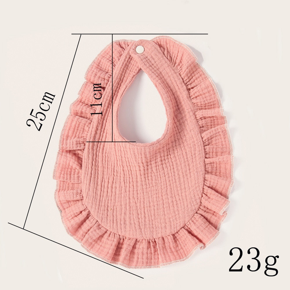 Soft Cotton Ruffle Bibs