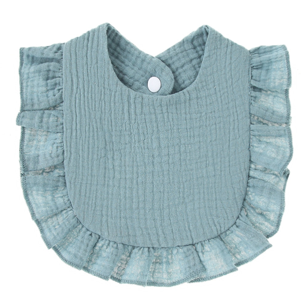 Soft Cotton Ruffle Bibs