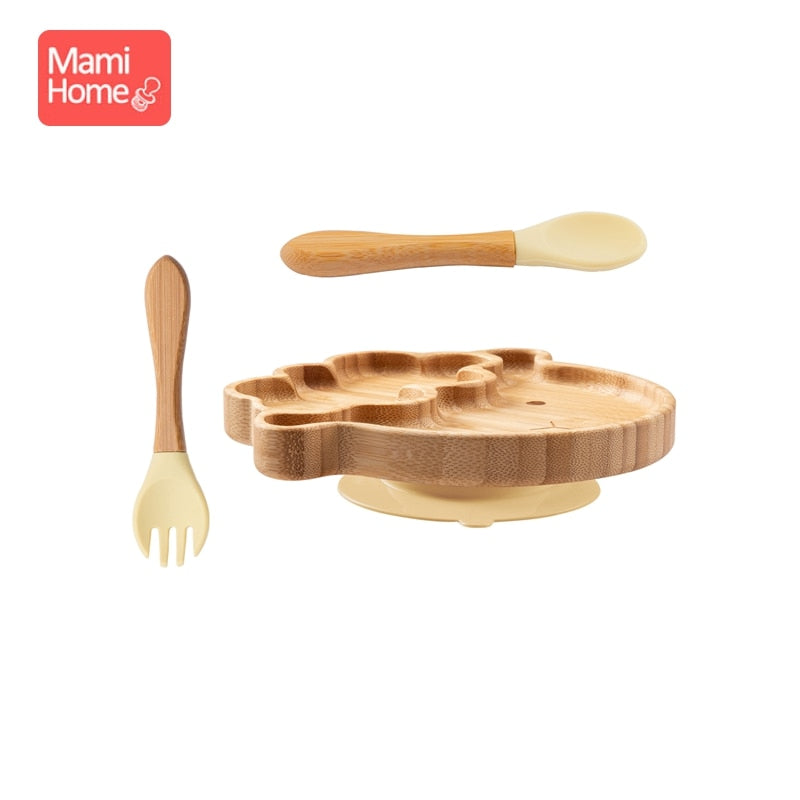 Mami Home Animal Friends Bamboo Feeding Set