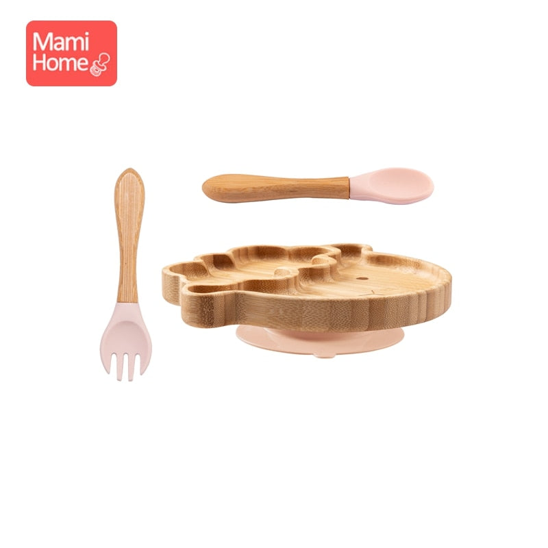 Mami Home Animal Friends Bamboo Feeding Set