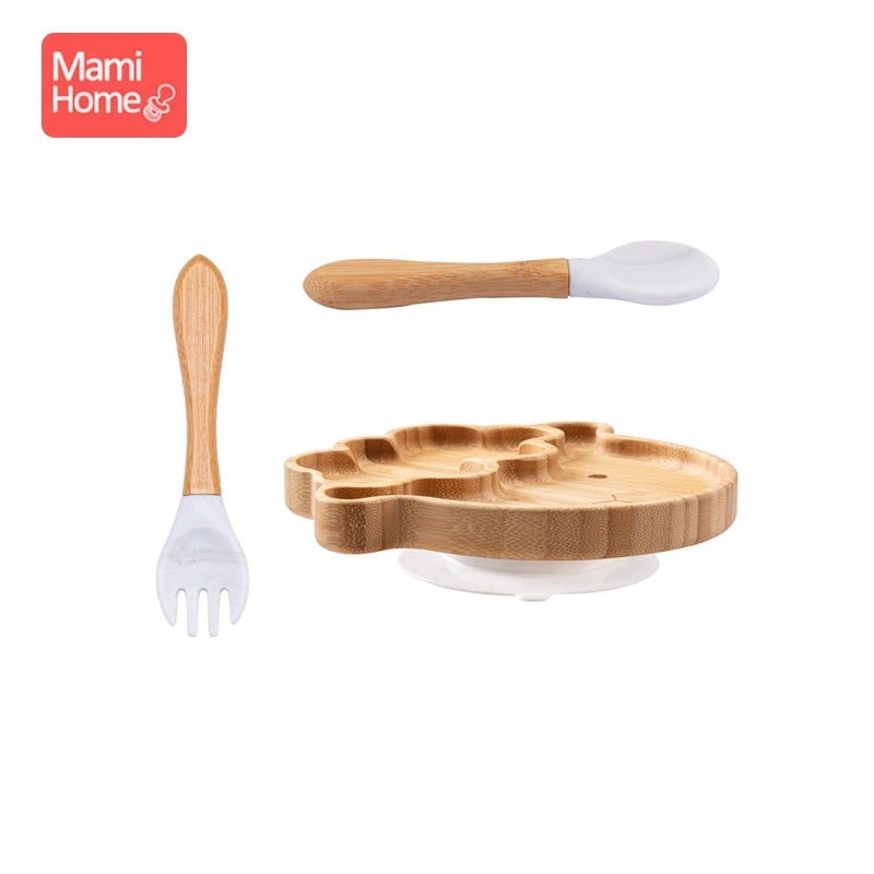 Mami Home Animal Friends Bamboo Feeding Set