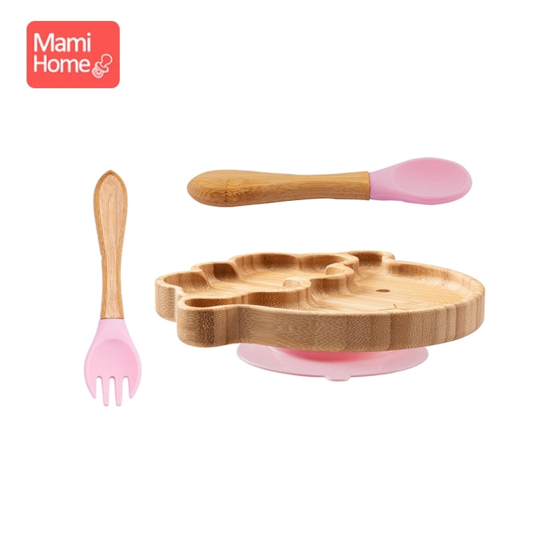 Mami Home Animal Friends Bamboo Feeding Set