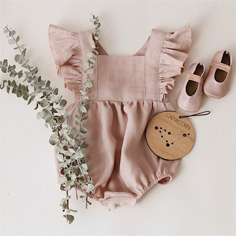 Ruffle Sleeve Romper